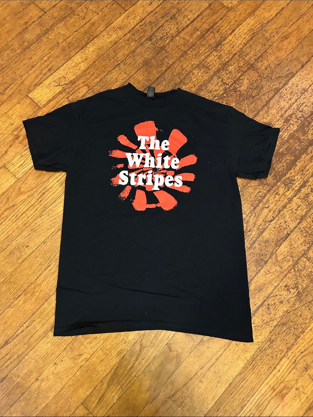 Black Graphic Band Tee - the White stripes